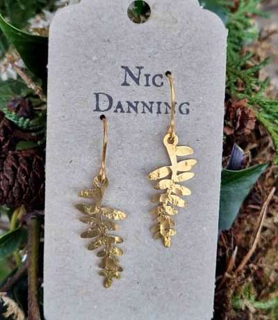 'Tempest Folia' nic danning Brass Earrings