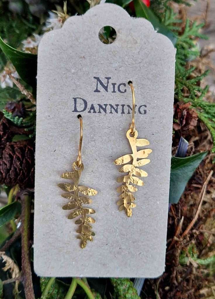 'Tempest Folia' nic danning Brass Earrings