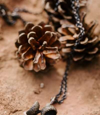 acorn cup necklace lifestyle