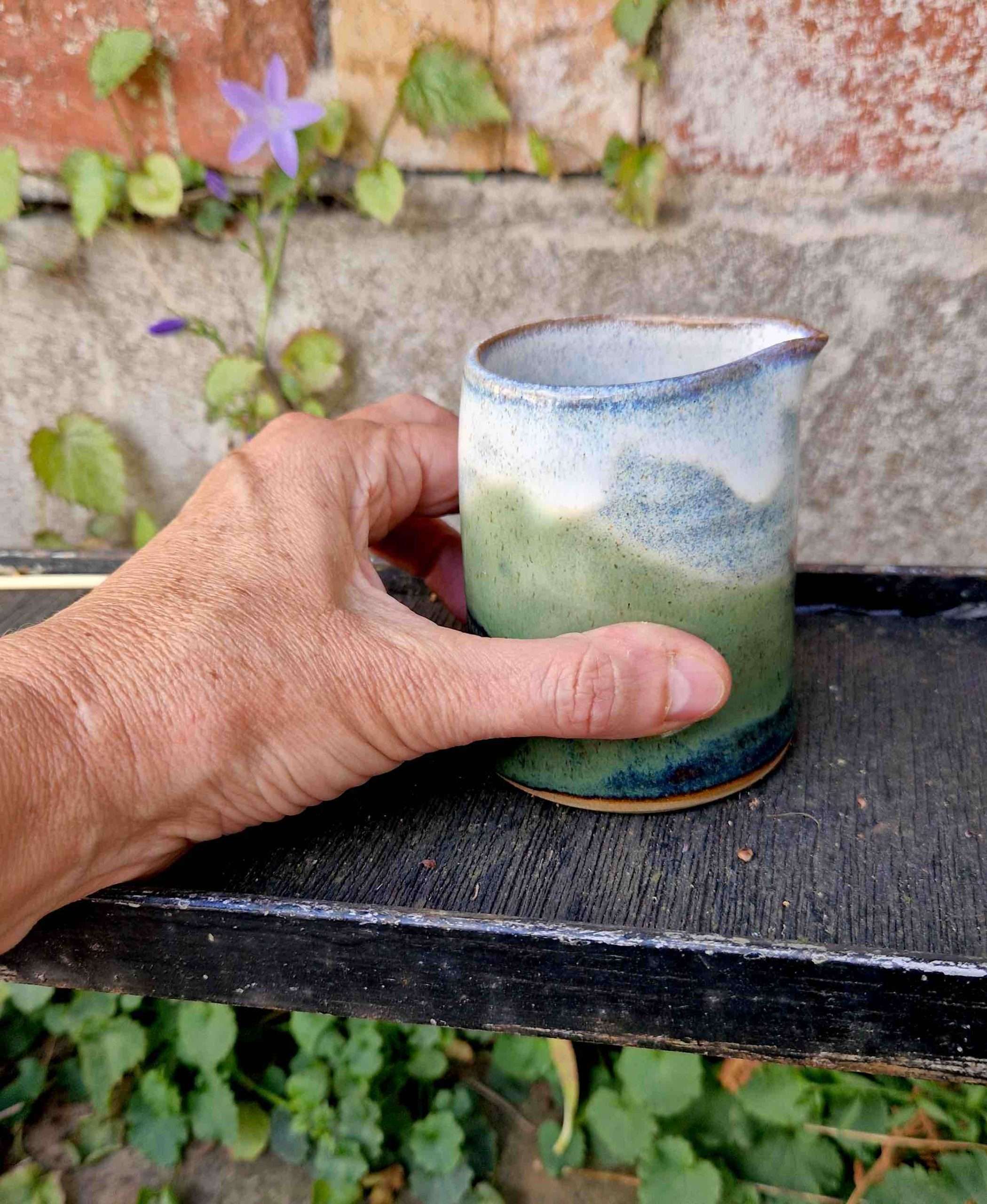 alpine forest dimple jug in hand