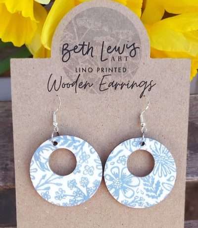 beth blue circle earring