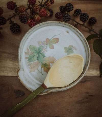 oak leaf blackberry spoon rest