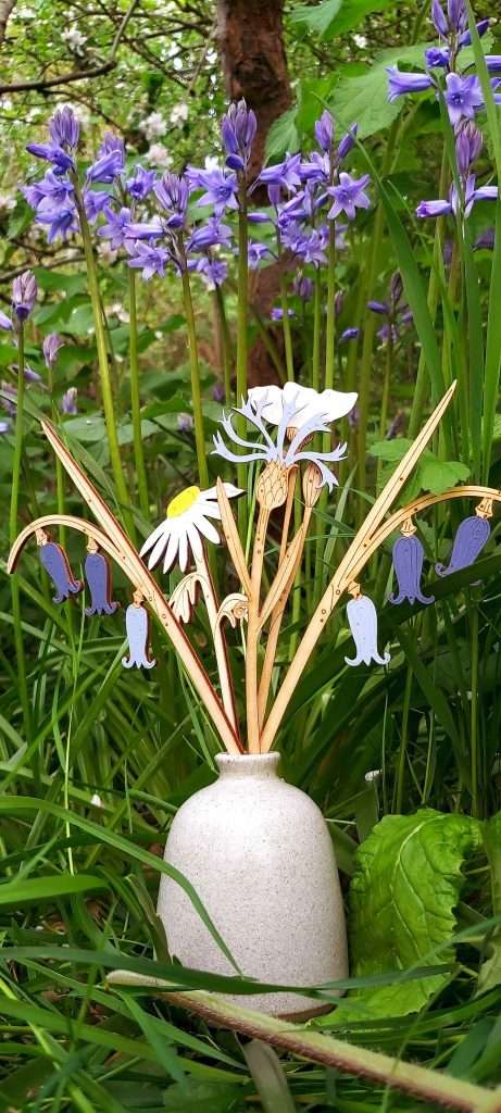 bluebells in vase