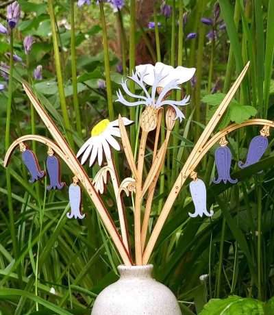 bluebells in vase