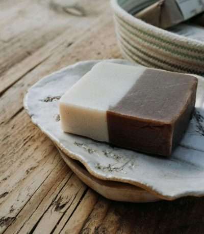 botanical print soap dish
