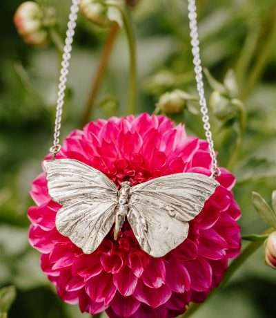 brass butterfly necklace