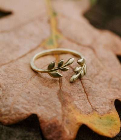 Brass Leaf Ring