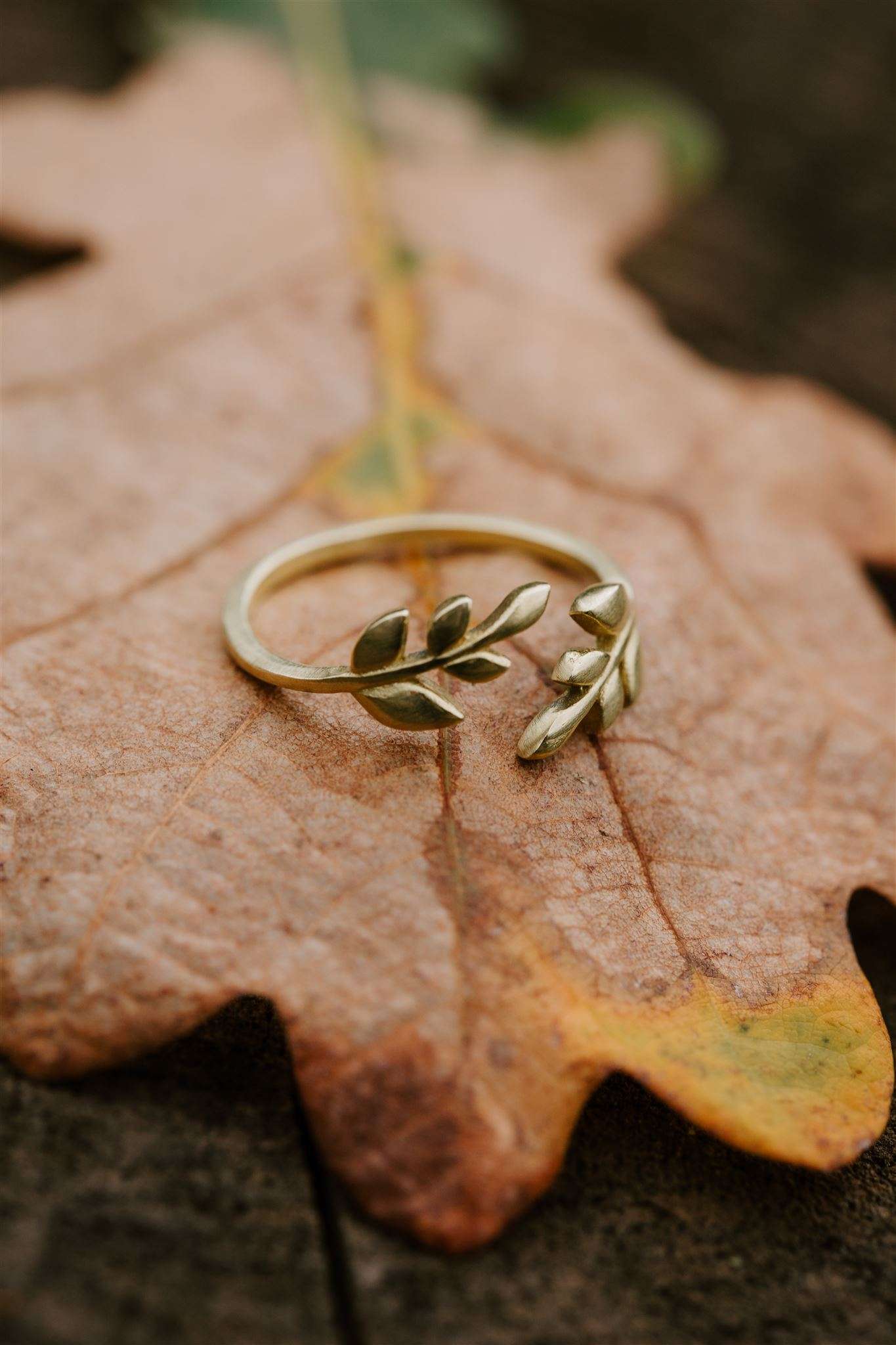 Brass Leaf Ring