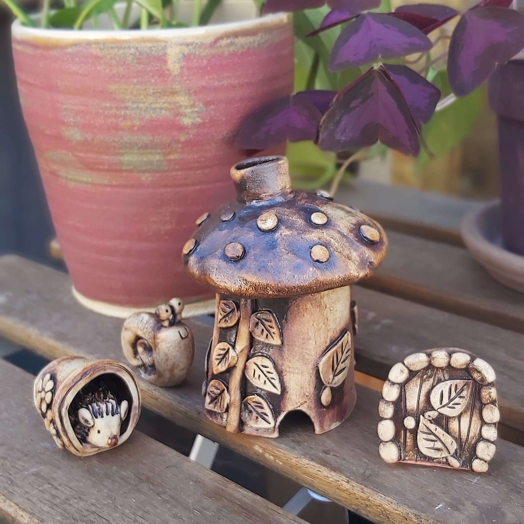 ceramic woodland and fairy world