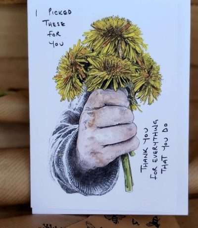 dandelions thank you card