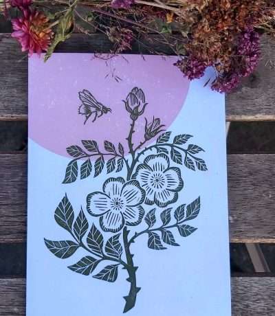 dog rose card