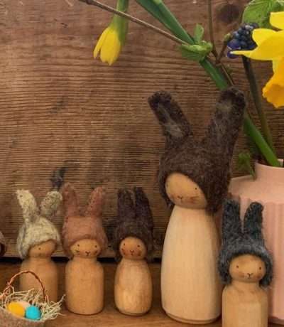 family group of bunnies