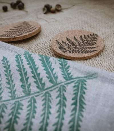 fern cork coasters alternative