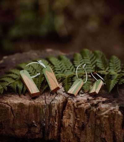fern wooden earrings alt