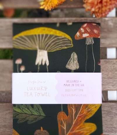freya mushrooms tea towel main