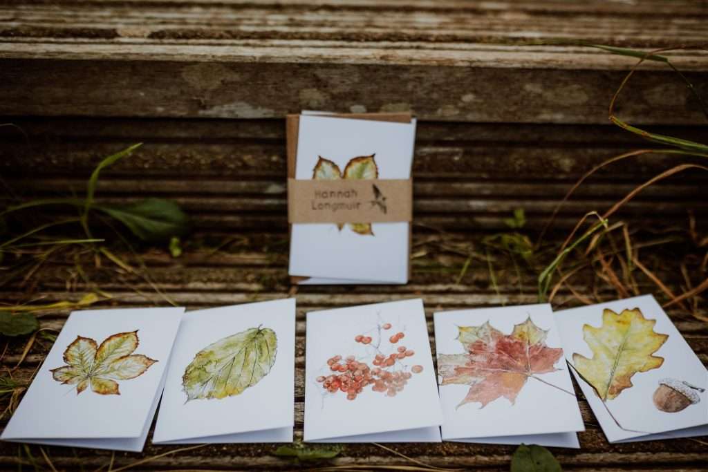 Hannah Longmuir mini leaf cards