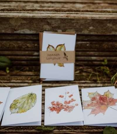 Hannah Longmuir mini leaf cards