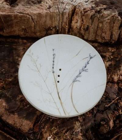 Helen Chuter lavender and grass soap dish