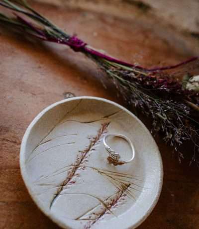 Grass and flower jewellery dish