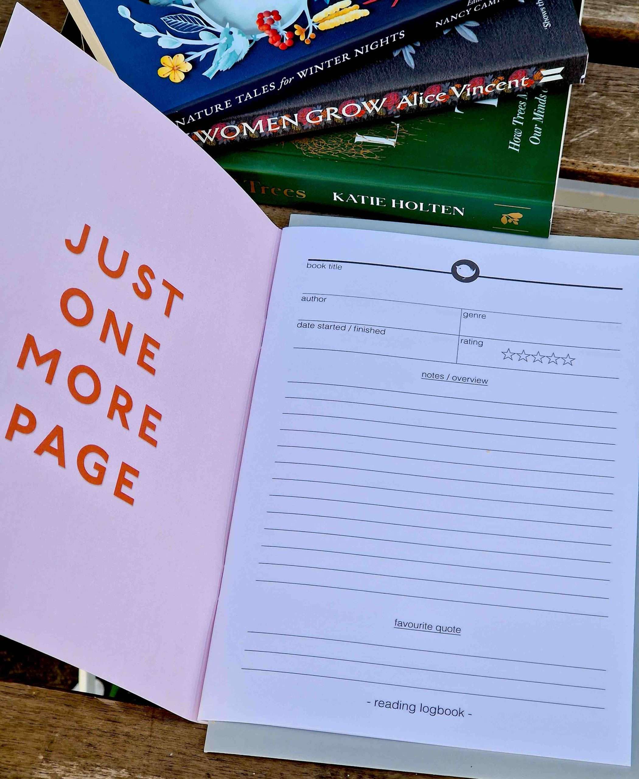 inside reading logbook