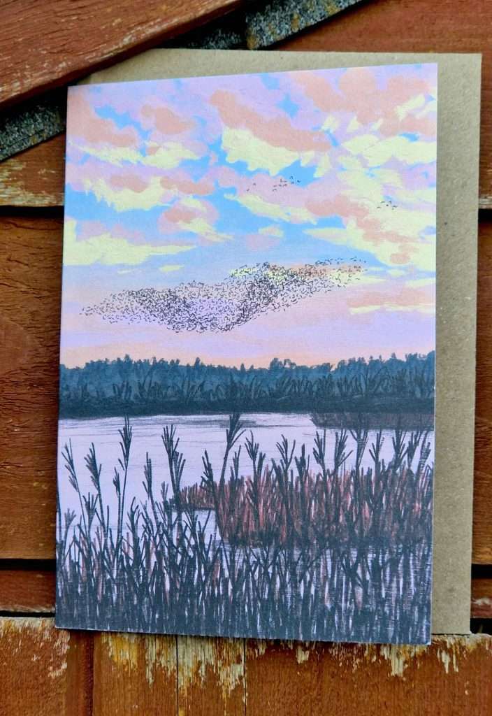 joy jen yorkshire murmuration card