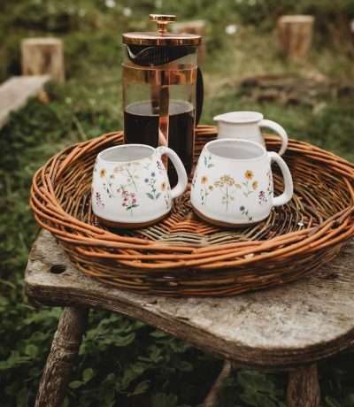 large wildflower mugs lifestyle