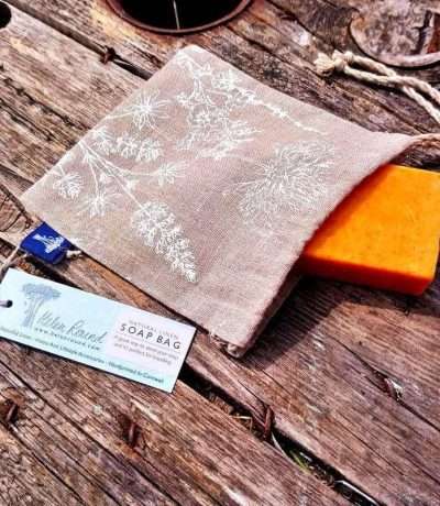 linen soap bag