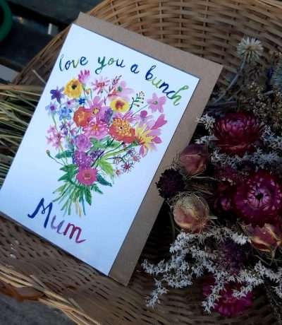 love you a bunch mothers day card