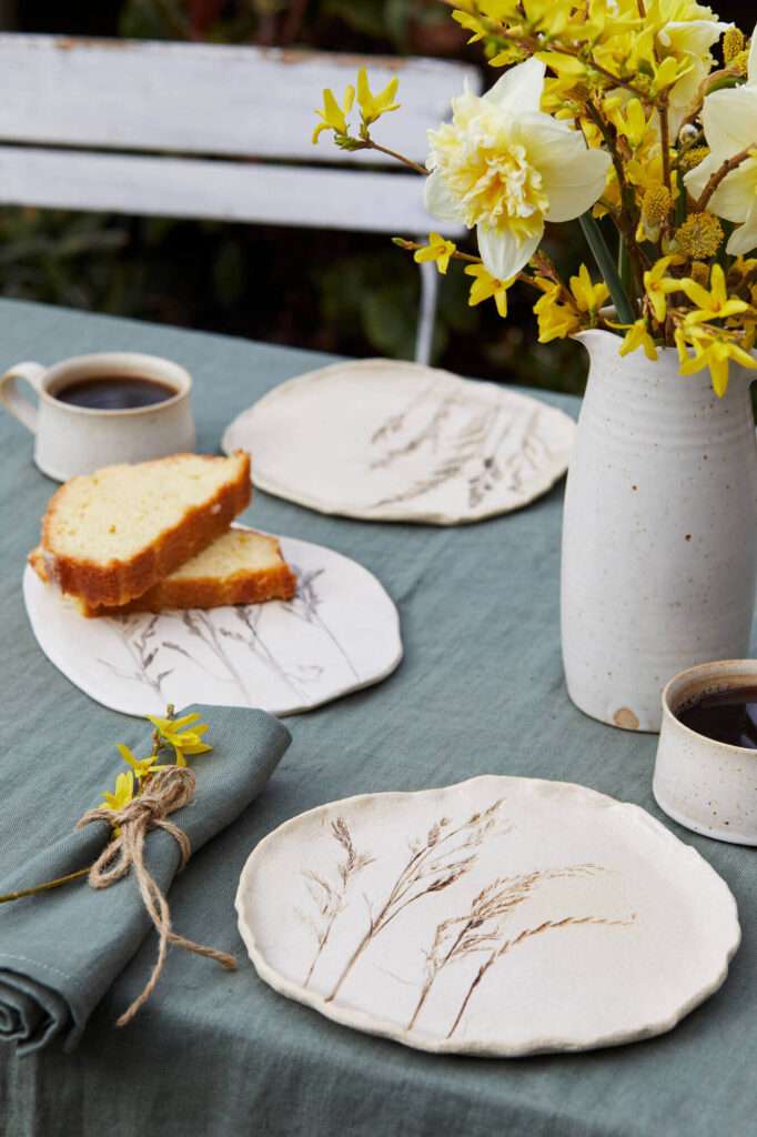 meadow grass side plates