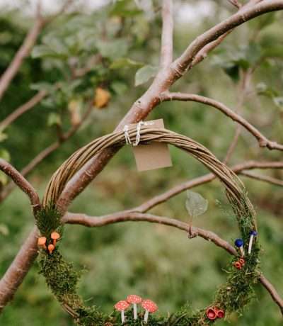 medium willow mushroom wreath