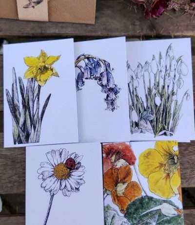 mini flower cards
