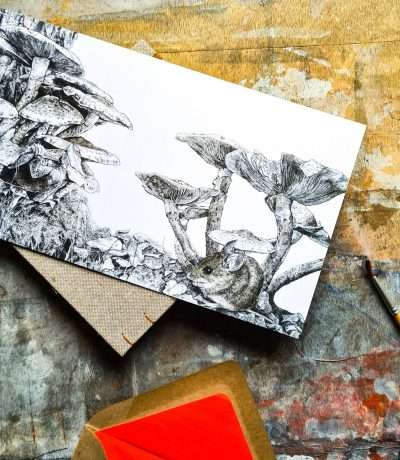 mouse and fungi open with envelope