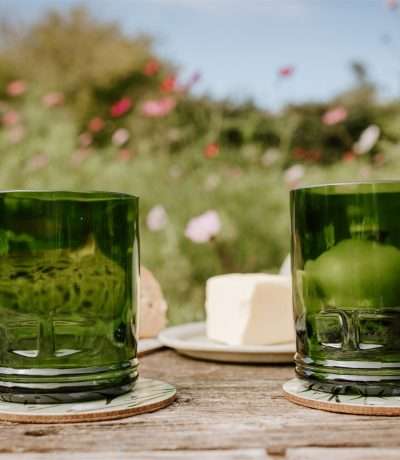 fern green tumblers
