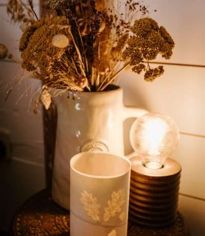 oak leaf and acorn candle cover