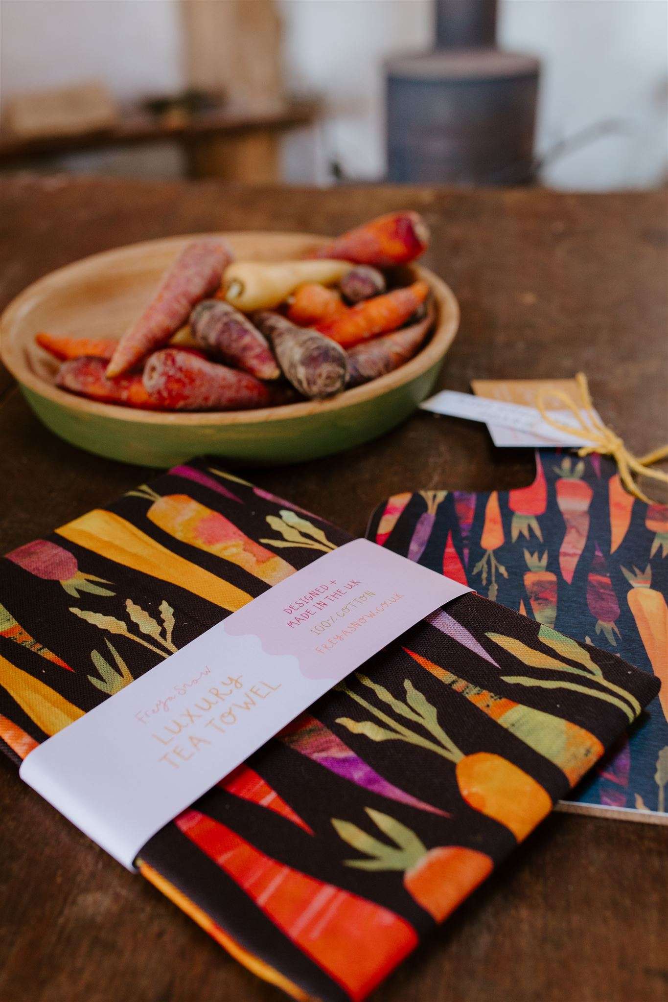 Purple Carrots Tea Towel - Image 4