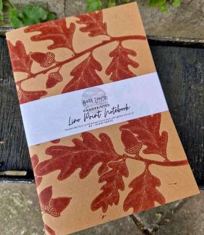 red oak leaf notebooks