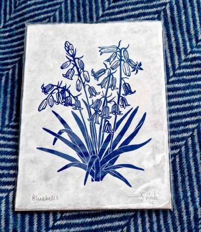 sam bluebell linoprint alt
