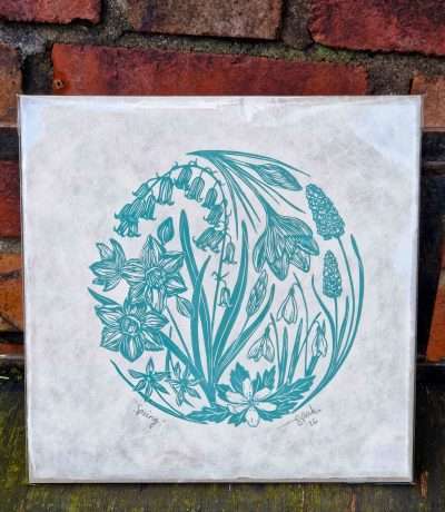sam rock spring linoprint