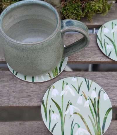 snowdrop coasters
