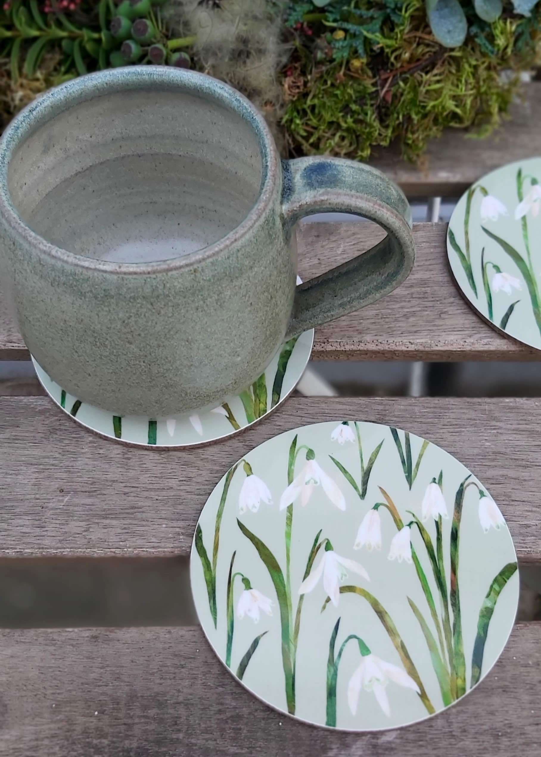 snowdrop coasters