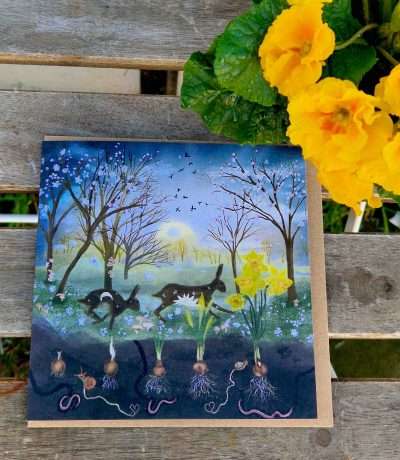 spring equinox hare card main