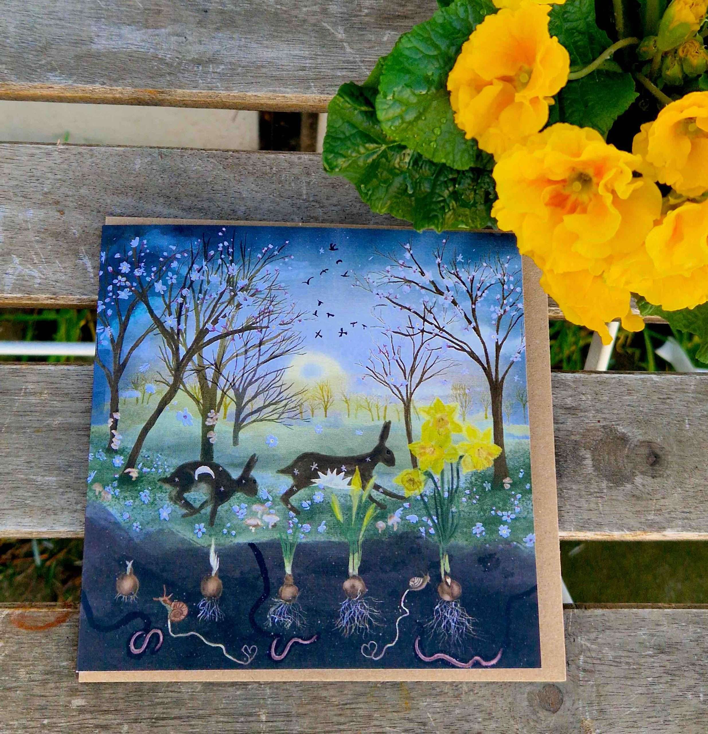 spring equinox hare card main