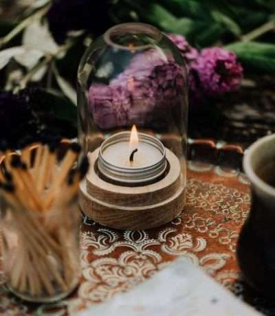tealight tin in dome