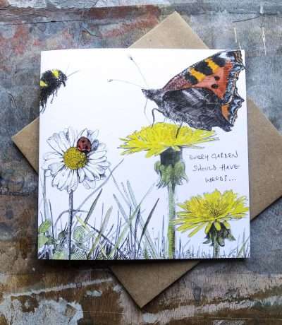 weeds card folded