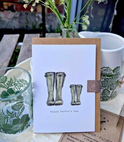 welly boots fathers day card main