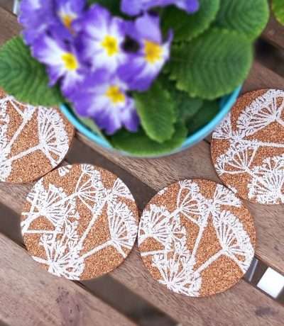 white fennel coasters group shot