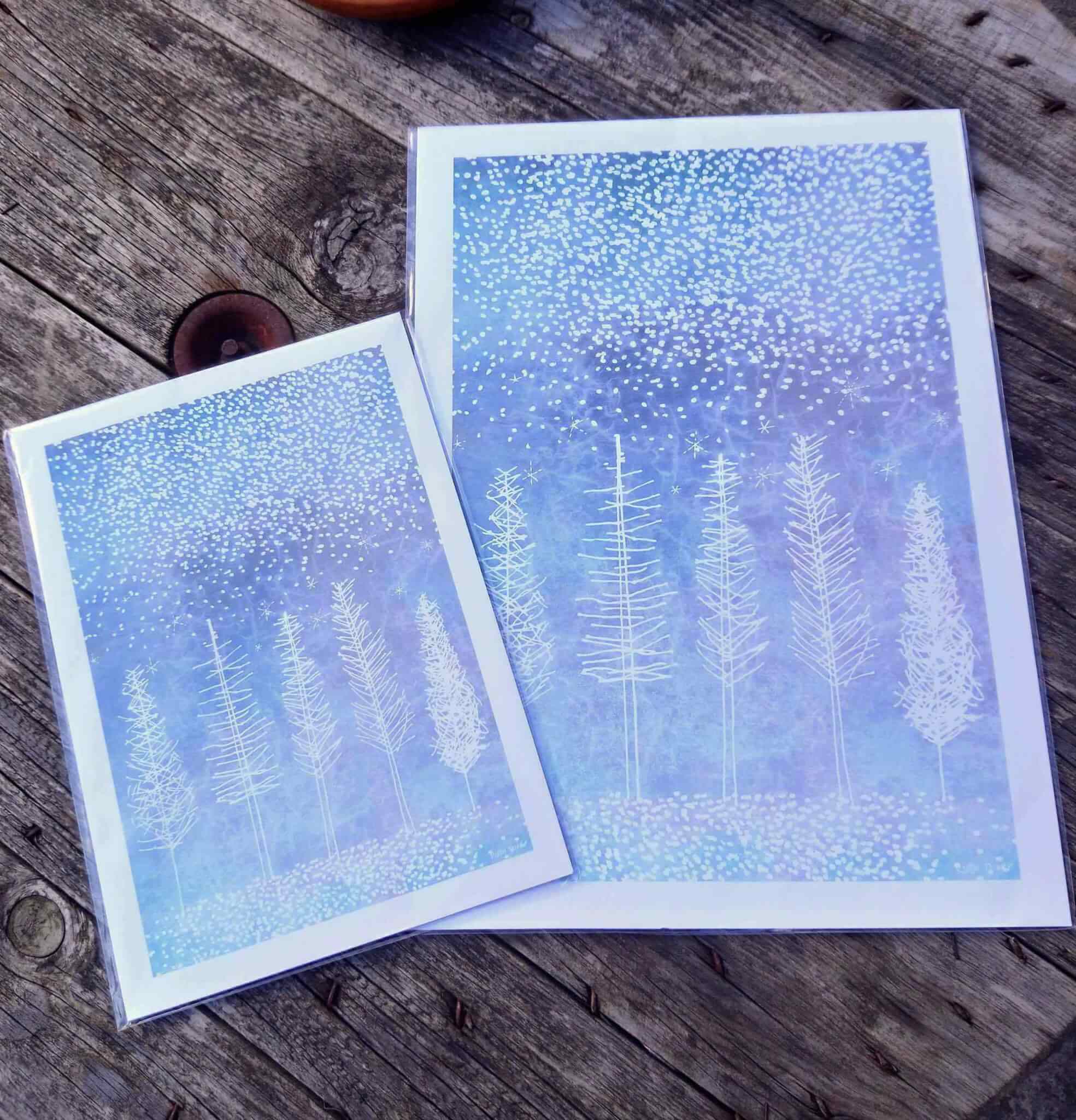 winter trees print