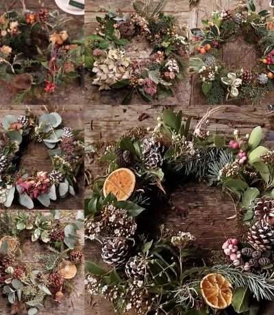 wreath collage shot